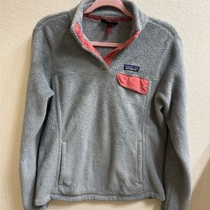Patagonia Women's Gray and Pink Pullover Jacket Size M